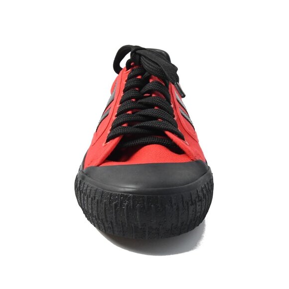 Celine Plimsole Lace Up Sneaker Canvas Red/Black - Picture 2 of 4
